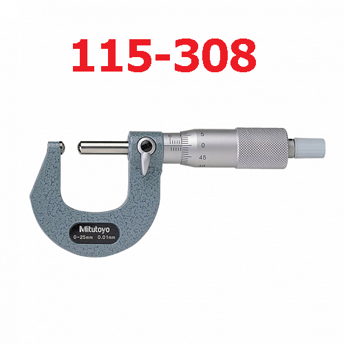 Panme cơ khí đo ống 0-25mm Kiểu B (1 đầu trụ) 115-308