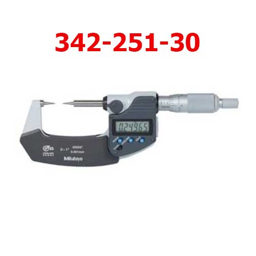 Panme điện tử đầu nhọn 0-25mm x 0.001 342-251-30