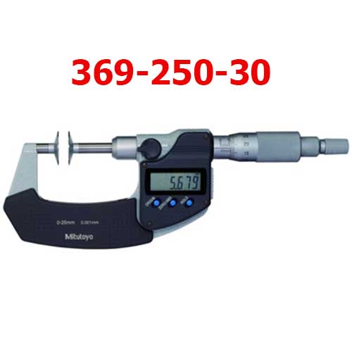 Panme điện tử đo răng không xoay 0-25mm x 0.001mm 369-250-30
