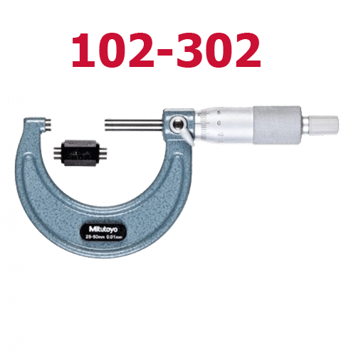 Panme đo ngoài cơ khí 25-50mm x 0.01mm 102-302