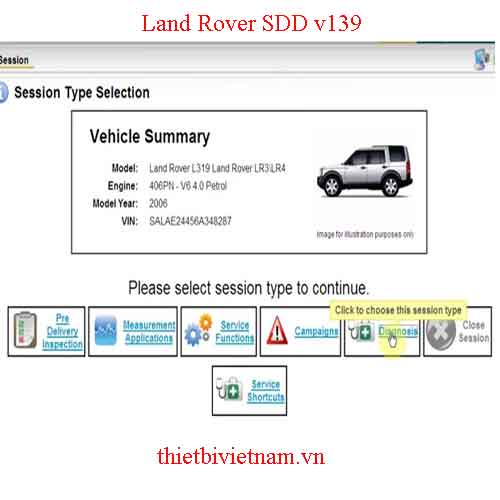 Phần mềm chẩn đoán Land Rover SDD v139