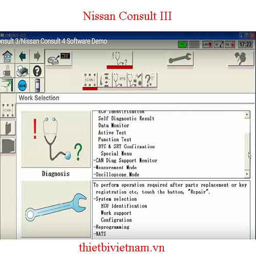 Phần mềm chẩn đoán Nissan Consult III