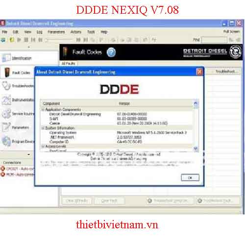 Phần mềm chẩn đoán xe đầu kéo Mỹ DDDE NEXIQ V7.08