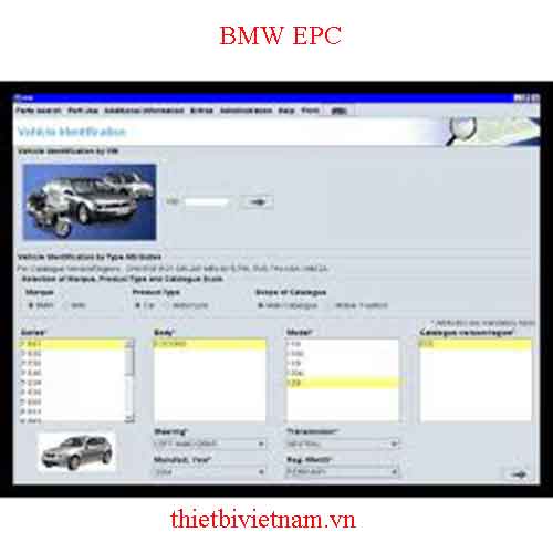 Phần mềm tra mã phụ tùng BMW EPC