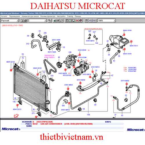 Phần mềm tra mã phụ tùng DAIHATSU MICROCAT