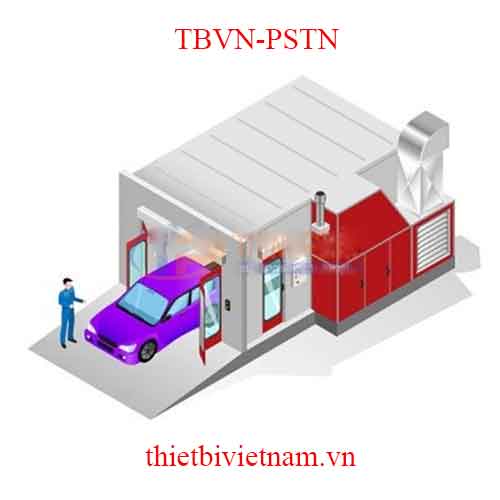 Phòng sơn ô tô sử dụng tháp nước dập bụi sơn TBVN-PSTN