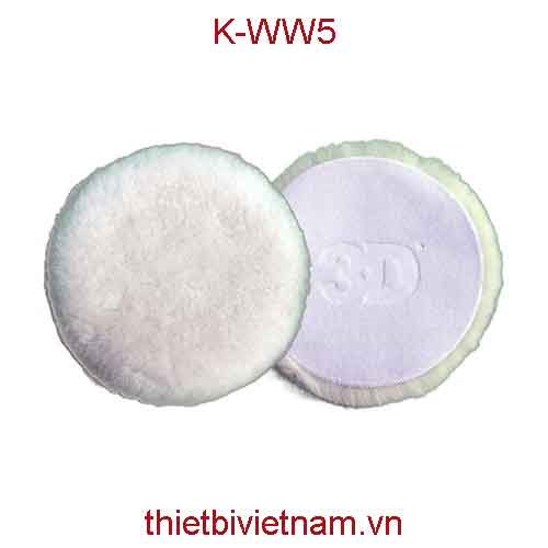 Phớt đánh bóng lông cừu trắng 5,1 inch hãng 3D K-WW5