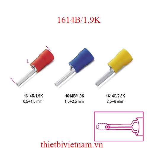 PIN TERMINALS 100 PCS BETA MODEL 1614B/1,9K