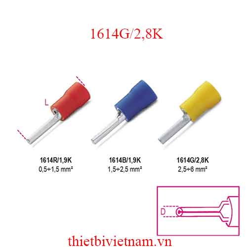 PIN TERMINALS 100 PCS BETA MODEL 1614G/2,8K
