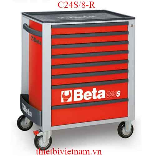R-MOBILE ROLLER CAB 8 DRAWERS RED BETA MODEL C24S/8-R