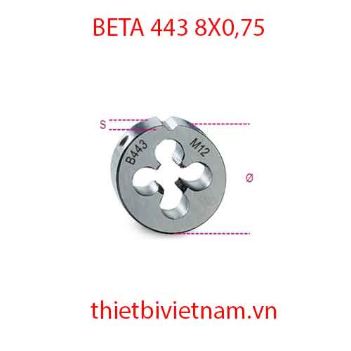 ROUND DIES FINE PITCH BETA MODEL 443 8X0,75
