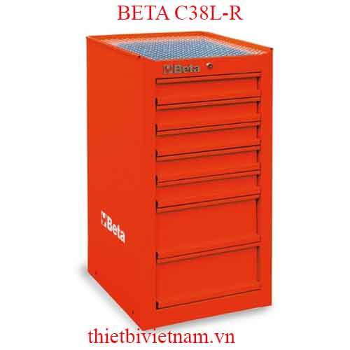 R-SIDE CAB 7 DRAWERS RED BETA MODEL C38L-R