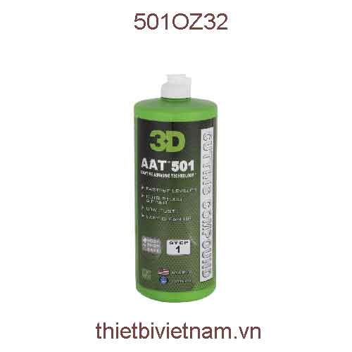 Sản phẩm đánh bóng hãng 3D AAT Rubbing Compound 32 Oz (945ml) | 501OZ32
