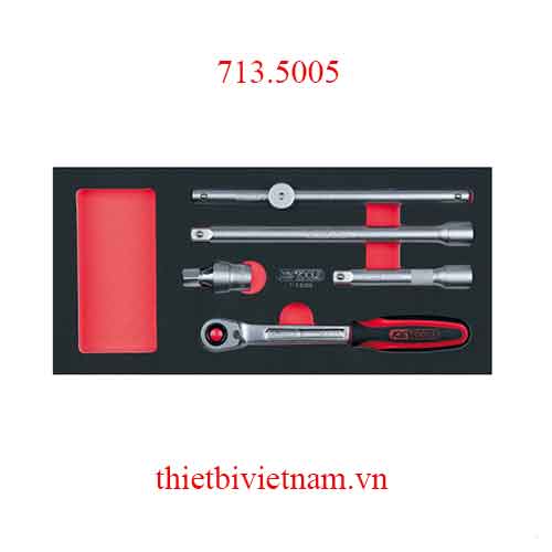 Set tay vặn thanh nối dài 5 chi tiết 1/2 inch KS Tools 713.5005