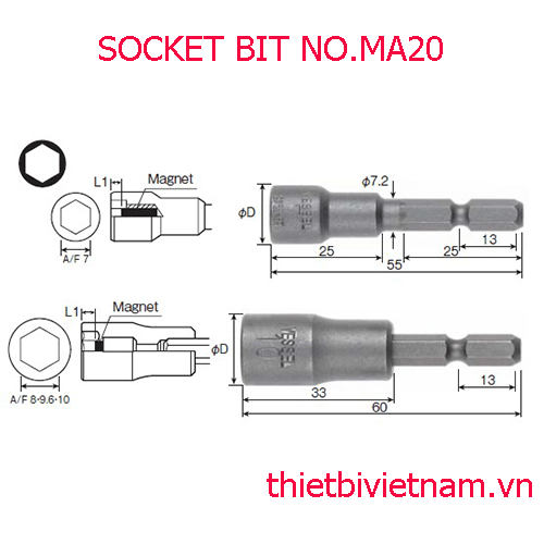 SOCKET BIT NO.MA20