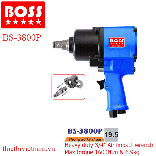 Súng vặn bulong 3/4 inch BOSS BS-3800P