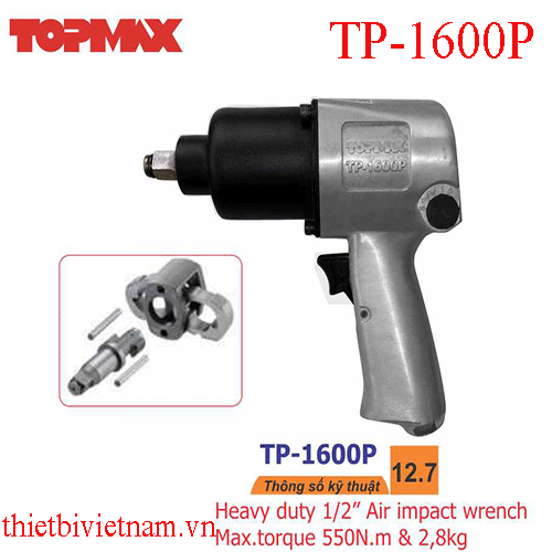 Súng xiết bulong 1/2 inch TOPMAX TP-1600P