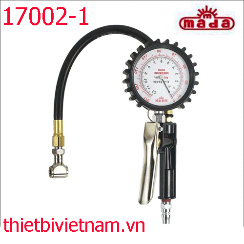 Tay bơm lốp có đồng hồ MADA 17002-1