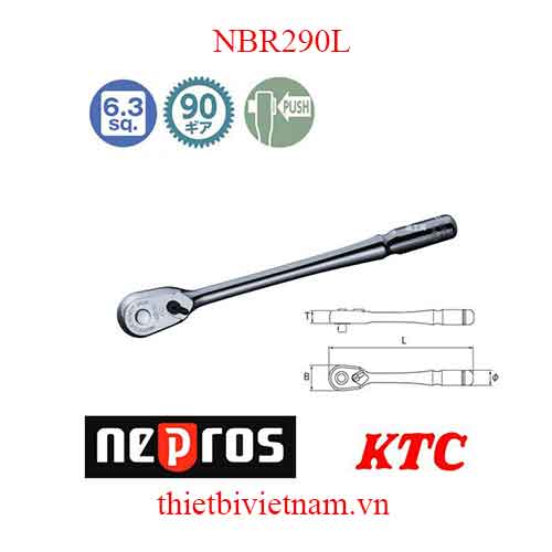 Tay lắc vặn 1/4 inch Nepros NBR290L