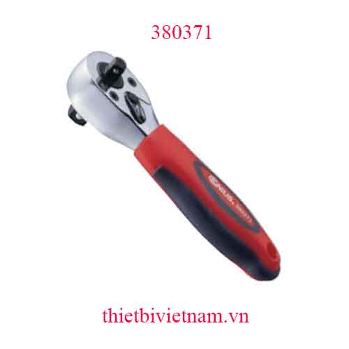 TAY LẮC VẶN HAI ĐẦU 72 RĂNG 1/4 VÀ 3/8 INCH TAY CẦM CAO SU HÃNG GENIUS MODEL 380371