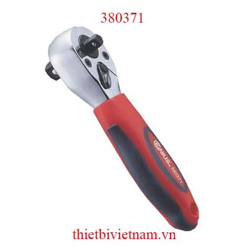 TAY LẮC VẶN HAI ĐẦU 74 RĂNG 1/4 VÀ 3/8 INCH TAY CẦM CAO SU GENIUS 380371