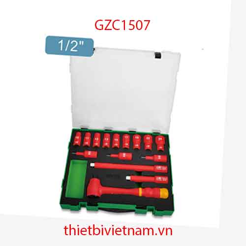 TAY VẶN CÁCH ĐIỆN VÀ TUÝP 1/4 INCH 15 CHI TIẾT TOPTUL GZC1507