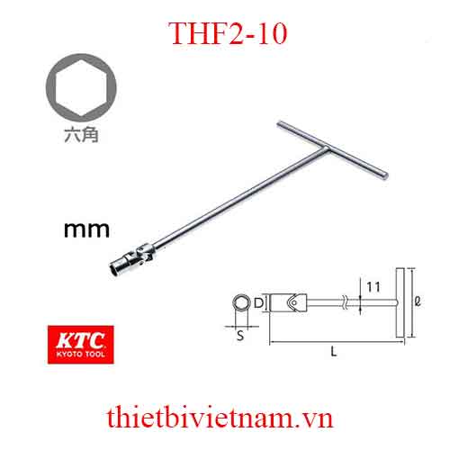 Tay vặn chữ T đầu lắc léo KTC THF2-10