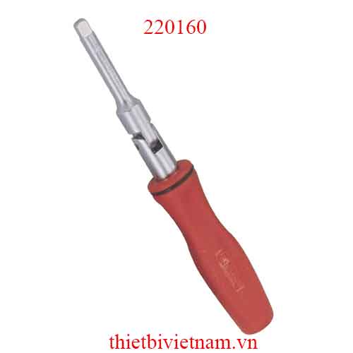 TAY VẶN ĐẦU KHẨU, TUÝP 1/4 LOẠI GẤP ĐƯỢC TAY CẦM NHỰA GENIUS MODEL 220160