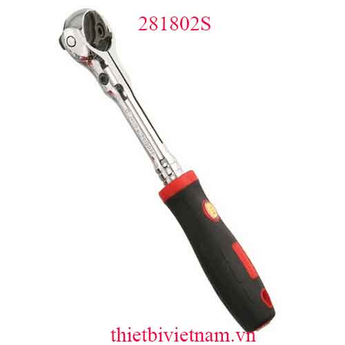 TAY VẶN LẮC TỰ ĐỘNG ĐẦU ĐIỀU CHỈNH 270º 1/4 INCH 72 RĂNG TAY CẦM CAO SU HÃNG GENIUS 281802S