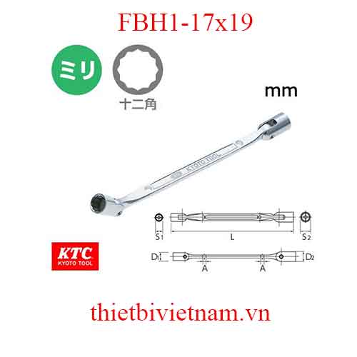 Tay vặn liền khẩu hãng KTC FBH1-17x19