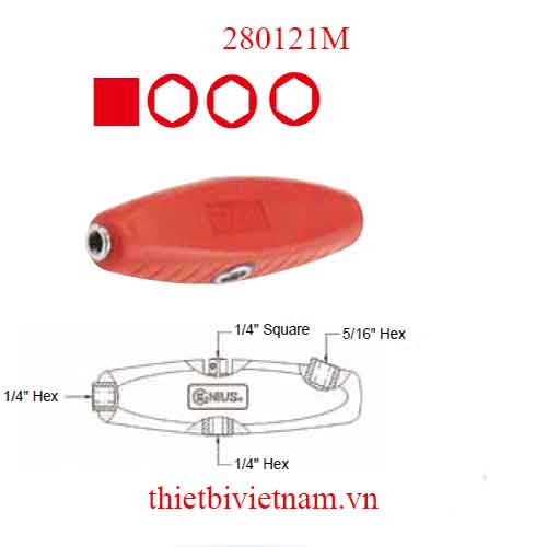 TAY VẶN TUỐC NƠ VÍT 4 TRONG 1 HÃNG GENIUS MODEL 280121M