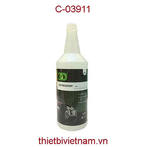 Thân bình xịt đựng hóa chất khử mùi nội thất ô tô Air Freshener (911) 32oz (946ml) hãng 3D | C-03911