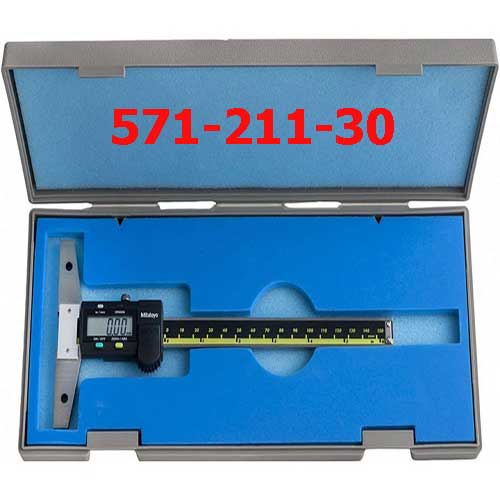 Thước đo sâu điện tử 0-6 inch/0-150mm x 0.01mm 571-211-30