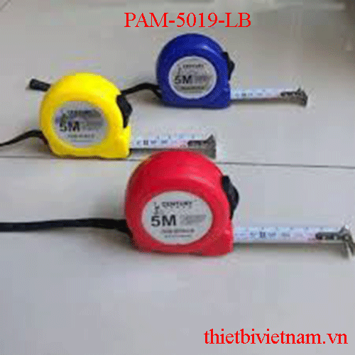 Thước kéo MÀU 5m LỖ BAN( 5 m x 19mm ) CENTURY PAM-5019-LB