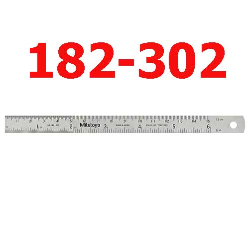 Thước lá 0-150/6 inch bề rộng 15mm 182-302