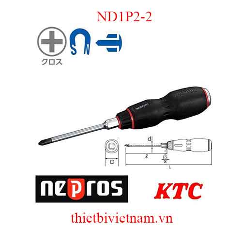 Tô vít 4 cạnh Nepros ND1P2-2