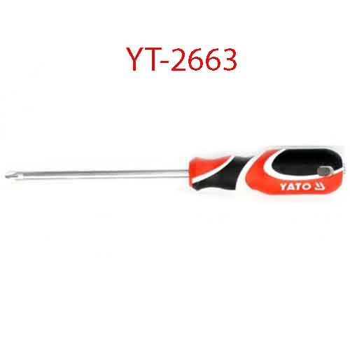 Tô vít đầu hoa mai nam châm cán gõ đinh PZ1x100x5 YATO YT-2663