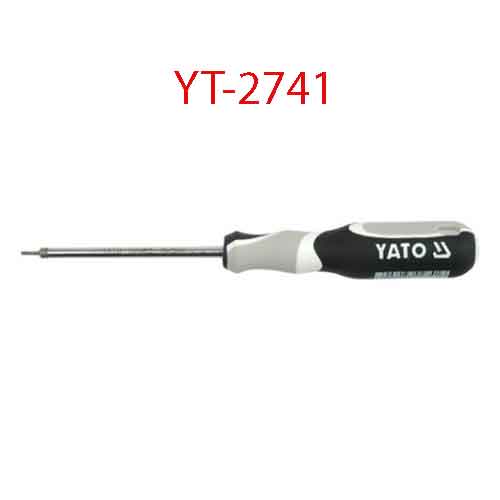 Tô vít đầu hoa mai nam châm cán gõ đinh T5x75x4 YATO YT-2741