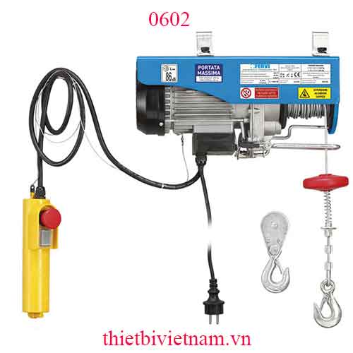Tời điện 200-400 kg, 18 mét, công suất 1 kW FERVI Italia model 0602