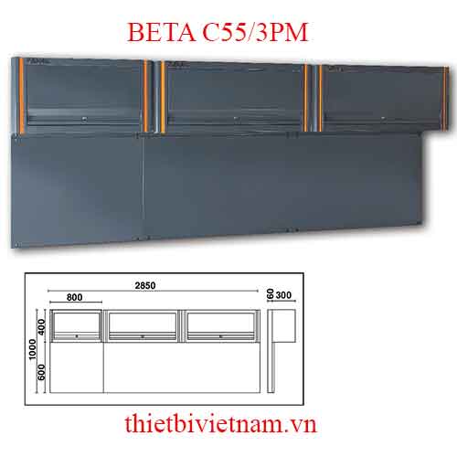 TOOL WALL SYSTEM+SUSPEN.CABINETS BETA MODEL C55/3PM