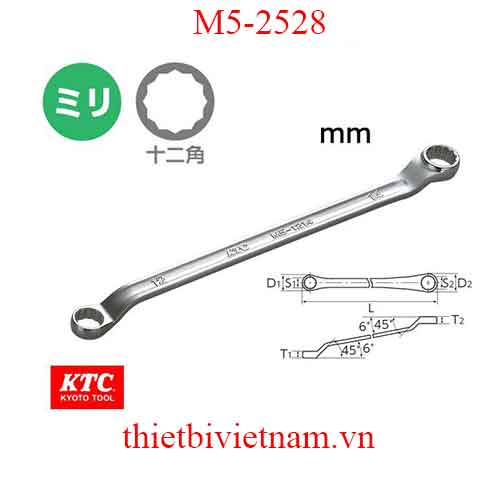 Tròng 2 đầu hãng KTC M5-2528