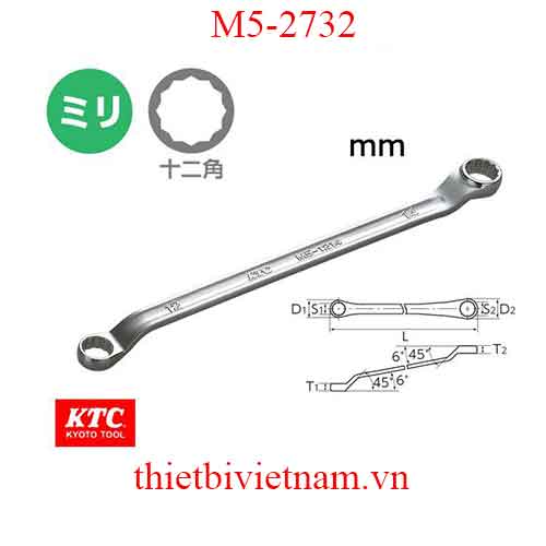 Tròng 2 đầu hãng KTC M5-2732