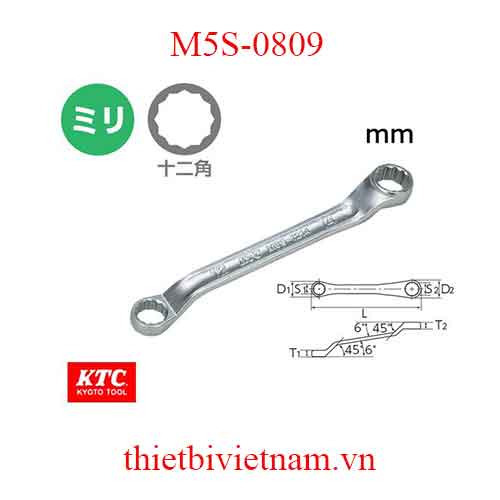 Tròng 2 đầu ngắn hãng KTC M5S-0809