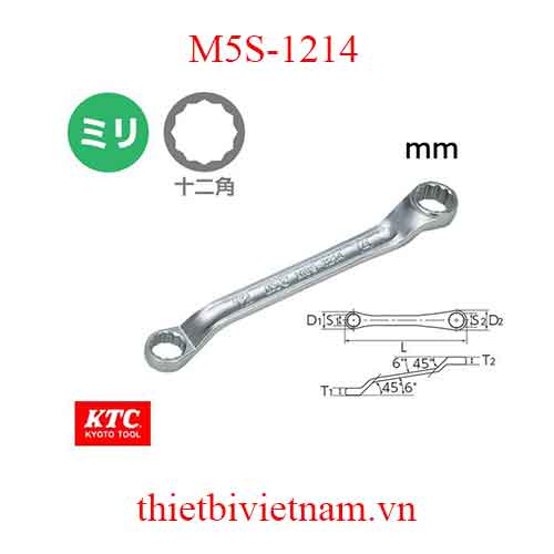 Tròng 2 đầu ngắn hãng KTC M5S-1214