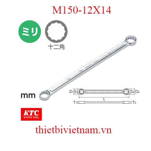 Tròng 2 đầu thẳng hãng KTC M150-12X14