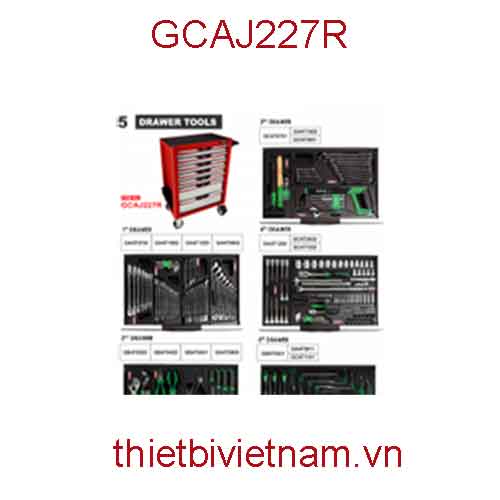 TỦ ĐỒ NGHỀ 7 NGĂN TOPTUL 227 CHI TIẾT -MODEL HÃNG TOPTUL GCAJ227R