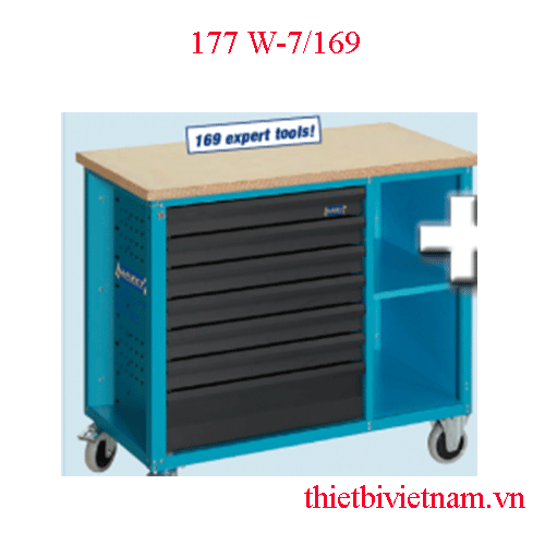 Tủ đồ nghề 7 ngăn với 169 chi tiết Hazet 177 W-7/169