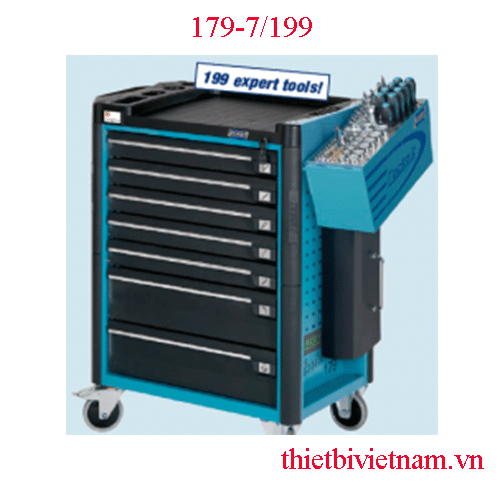 Tủ đồ nghề 7 ngăn với 199 chi tiết Hazet 179-7/199
