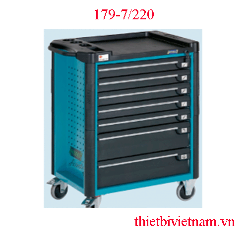 Tủ đồ nghề 7 ngăn với 220 chi tiết Hazet 179-7/220
