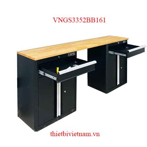 Tủ đôi mặt ván gỗ màu đen 2 ngăn kéo CSPS 183cm W x 40cm D x 78.7cm H VNGS3352BB161